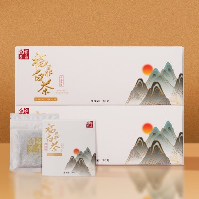 福鼎白茶饼寿眉小方片老白茶饼干小茶饼陈皮白茶茶叶礼盒装批发图3