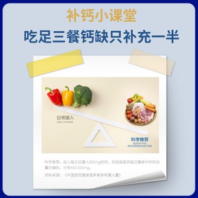 白云山采芝林鲨鱼软骨维生素D钙片高钙加vb维生素d代发厂家代加工图2