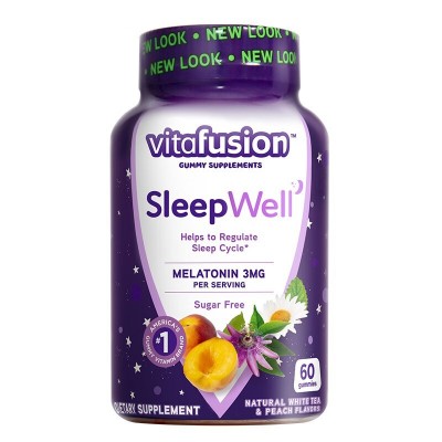 美国原瓶Vitafusion sleepwell褪黑素软糖睡眠糖睡觉60粒一件代发图4