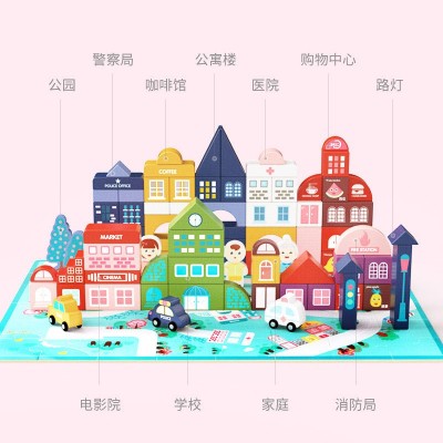 幼儿童积木木头拼装宝宝玩具1益智力2岁3大颗粒6男孩女孩动脑早教图2