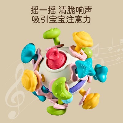 婴幼儿曼哈顿原子球太空牙胶手抓球磨牙软胶水煮宝宝抓握训练玩具图3