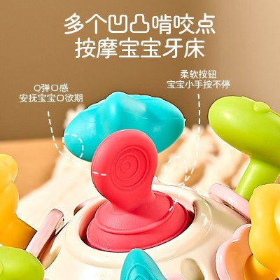 婴幼儿曼哈顿原子球太空牙胶手抓球磨牙软胶水煮宝宝抓握训练玩具图4