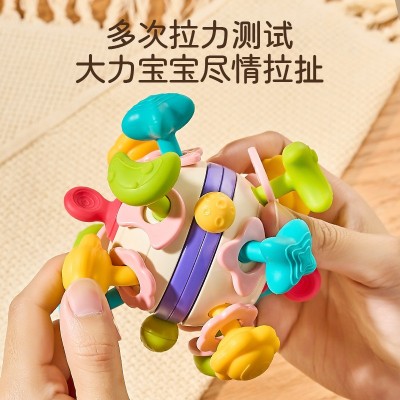 婴幼儿曼哈顿原子球太空牙胶手抓球磨牙软胶水煮宝宝抓握训练玩具图2