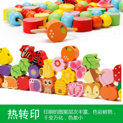 儿童串珠过家家益智批发玩具绳子积木精细动作训练玩具感统玩具图2