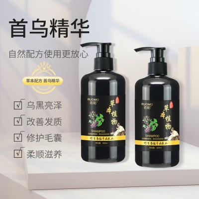 特价何首乌洗发水批发 滋润控油去屑止痒首乌亚马逊热卖洗发乳图2