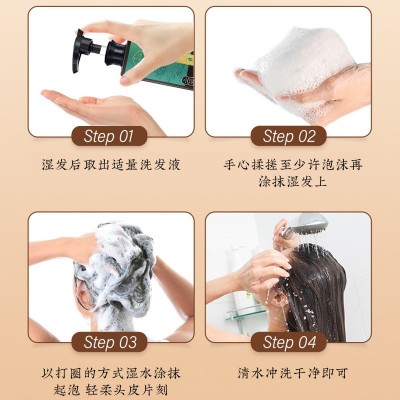 艾叶辣木根辣木籽去屑洗发水厂家精华养发液草本护发何首乌滋养图3