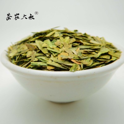茶农大叔 批发越乡明前龙井茶粗片心 龙井白茶片 5目龙井绿茶末图3