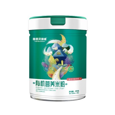 婴幼儿有机米粉6-36个月宝宝辅食淮山益生菌铁锌钙450g罐装婴幼儿图4
