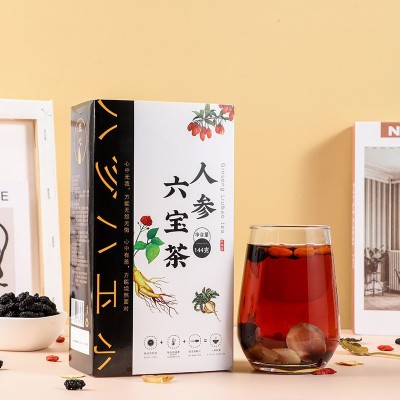 人参六宝茶桑葚玛咖枸杞黄精杜仲雄花男人组合茶一件代发冬天茶图4
