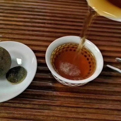 小青柑 宫廷生晒陈皮普洱茶熟茶 罐装柑普茶叶图3