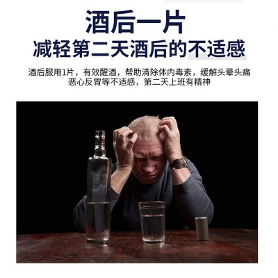 解酒糖喝酒应酬醒酒药宿醉快速醒酒神器醒酒压片糖果厂家批发代发图3