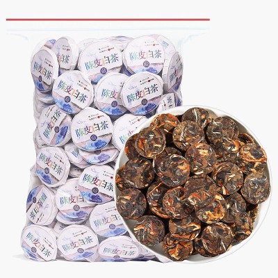 福建陈皮老白茶小方片陈年贡眉寿眉迷你小茶饼饼干茶散装零售批发图5