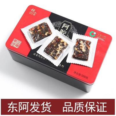 阿胶固元糕山东即食阿胶糕1斤铁盒装手工驴皮糕正品ejiao女士型图3