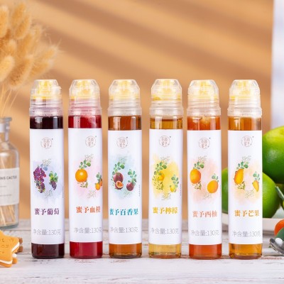 现货批发芒果蜂蜜柚子茶糕点蘸酱下午茶点饮品葡萄百香果蜂蜜制品图3
