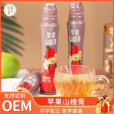 膏滋厂家支持贴牌芽豆金苹果山楂膏160g便携装挤压款袋装桶装图2