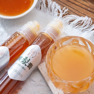 膏滋厂家批发小梨九只秋梨膏纯梨膏砀山梨膏130g挤压瓶 桶装图2