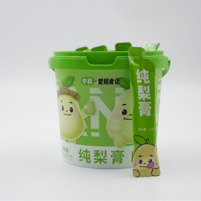 膏滋厂家批发10g条装小梨九只秋梨膏纯梨膏便携装210g桶 装一件代图2