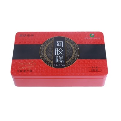 阿胶糕300g即食阿胶固元糕山东阿胶膏铁盒红枣黑芝麻核桃阿胶糕图5