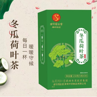 北京冬瓜荷叶茶盒装独立包装代用茶批发抖音同款袋泡花草茶图3