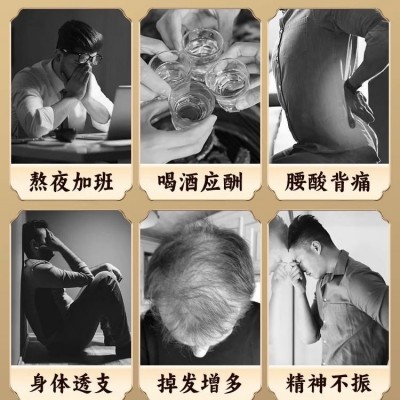 源头工厂养生五宝茶一件代发人参枸杞杜仲雄花芡实牛蒡男人养生茶图2