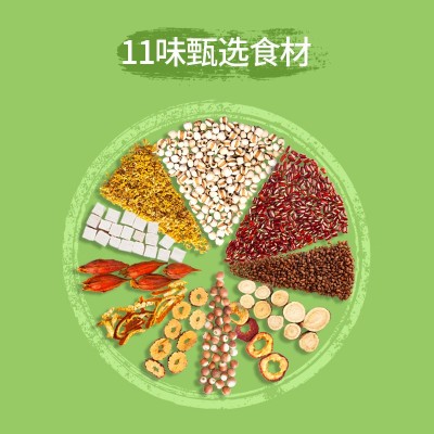 【源头工厂】茯济堂插画系列 红豆薏米芡实茶 三角包茶现货供应图4