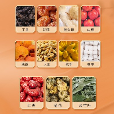 猴头菇丁香沙棘茶渭舒茶批发山楂茯苓菊花丁香组合益渭茶图4