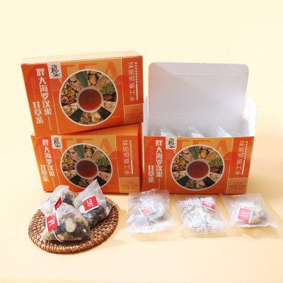 胖大海罗汉果菊花茶甘草片花果茶嗓子清润化谈茶润养生肺茶包图2