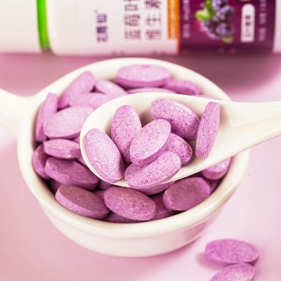 蓝莓叶黄素酯片维生素c咀嚼片视力模糊近视源头厂家定 制压片糖果图3