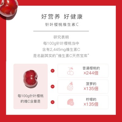 针叶樱桃天然维生素C压片糖果咀嚼片VC片网红电商爆品可代发图2