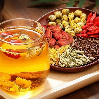 拾昉萃菊花枸杞茶 盒装菊花决明子茶 枸杞金银花袋泡茶源头厂家图2