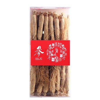 产地货源当季长白山人参 吉林特产全须白参生晒参盒装250g批发图4