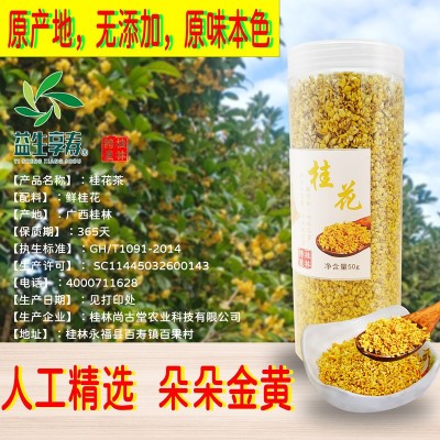 桂林桂花益生享寿金桂花茶低温脱水桂花食用甄品花茶源头厂源头货图5