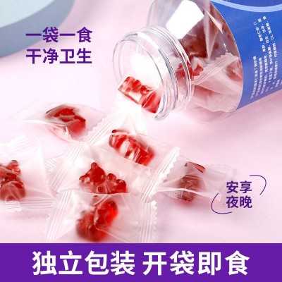 睡眠酸枣仁百合茯苓莲子Y氨基丁酸软糖Q弹成人儿童睡眠软糖批发图2