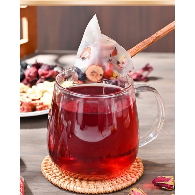 北京同仁堂玫瑰洛神花茶 红枣桑葚茉莉花代用茶 养生茶茶包代发图3