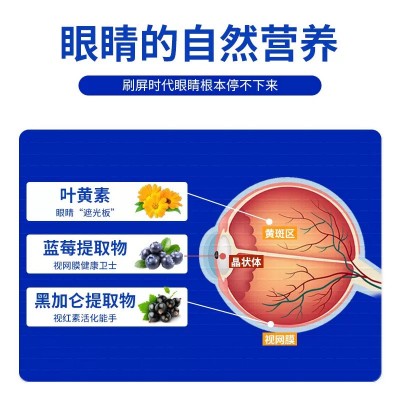 黑加仑大份量青少年叶黄素酯压片糖果100片代现货立发护眼批发图4