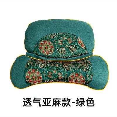 艾草拼接连体枕家用可拆卸新款艾草连体颈椎枕一件代发批量图5