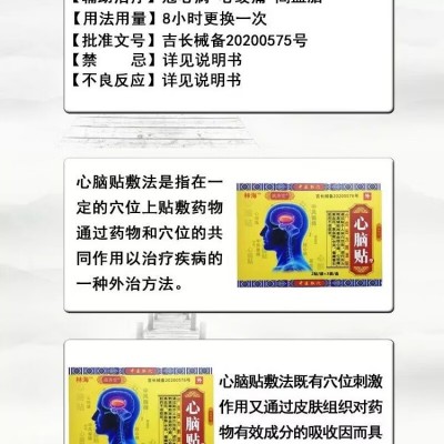 林海滇善堂心脑贴中医取穴位高血压高血脂中风偏瘫穴位心脑贴批发图3